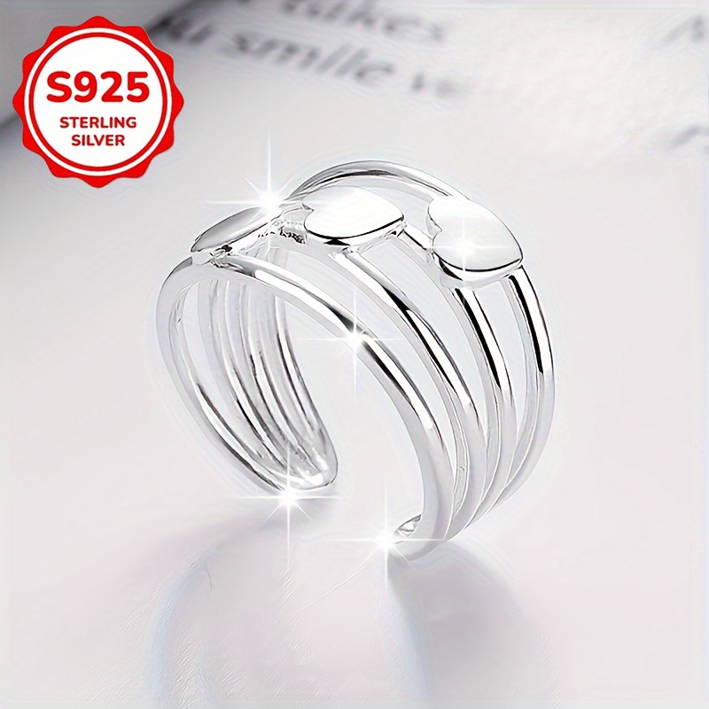 Women's Adjustable Love-Themed Multi-Layer Ring